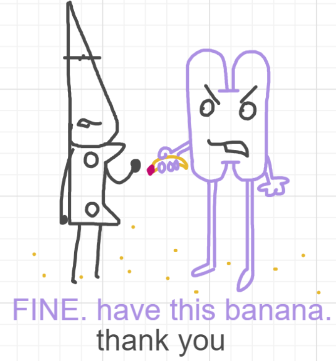 A panel from What's The Point, episode five of the Board Boards object show by Furretwalk/WalkingFurret.